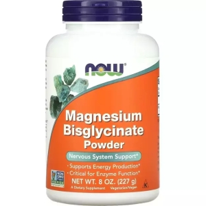 NOW Foods Magnesium Bisglycinate Powder 227 g. (Magnio bisglicinatas)