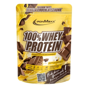 IronMaxx 100% Whey Protein (Vanilla Choco Chunk) 500 g. (Galioja iki: 2025.09.30)