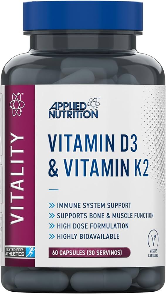 Applied Nutrition Vitamin D3 K2 60 kaps.