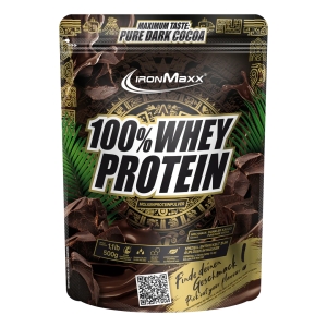 IronMaxx 100% Whey Protein 500 g. (Pure Dark Cocoa) Galioja iki: 2025.11.30
