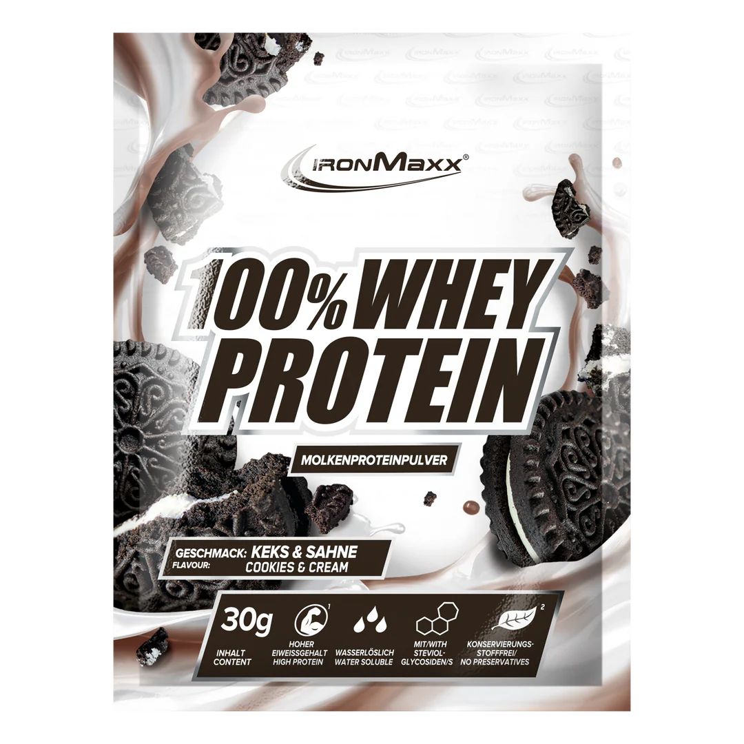 IronMaxx 100% Whey Protein 30 g.Geriausias iki 2026 03 13