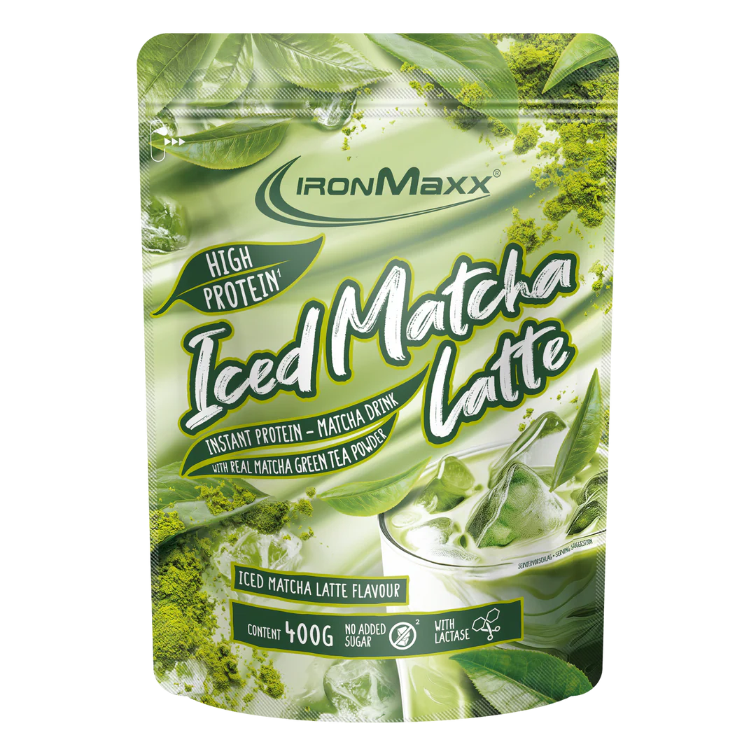 IronMaxx Iced Matcha Latte 400 g. (baltymų matcha gėrimas)
