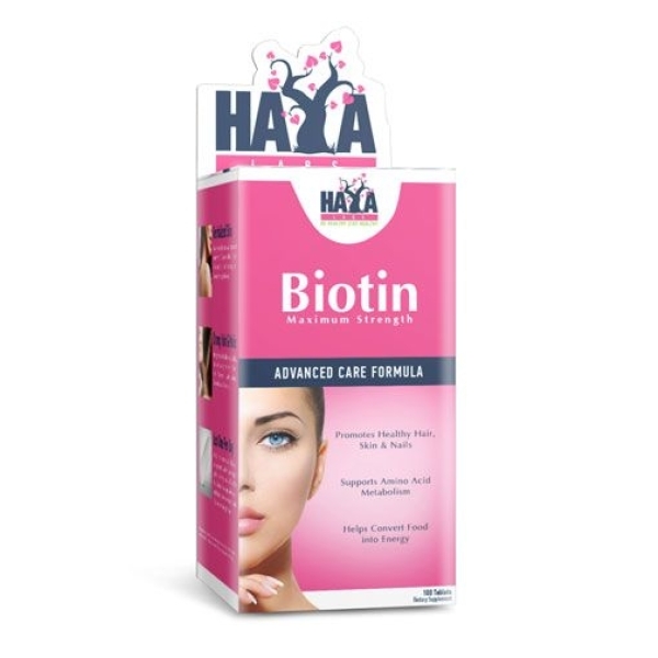 Haya Labs Biotin (biotinas) 100 tabl.