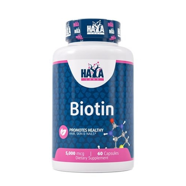 Haya Labs Biotin (Biotinas) 60 kaps.
