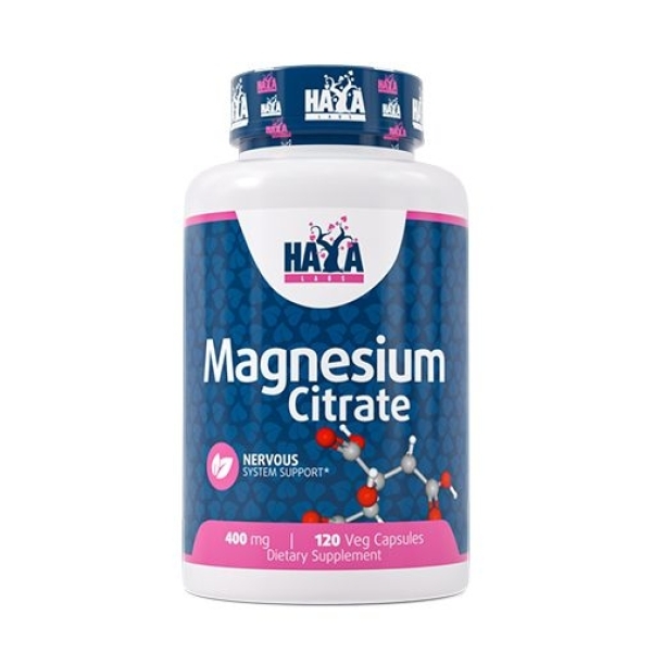 Haya Labs Magnesium 120 kaps. (Magnio citratas)