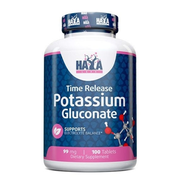 Haya Labs Potassium Gluconate (kalio gliukonatas)  100 tabl.