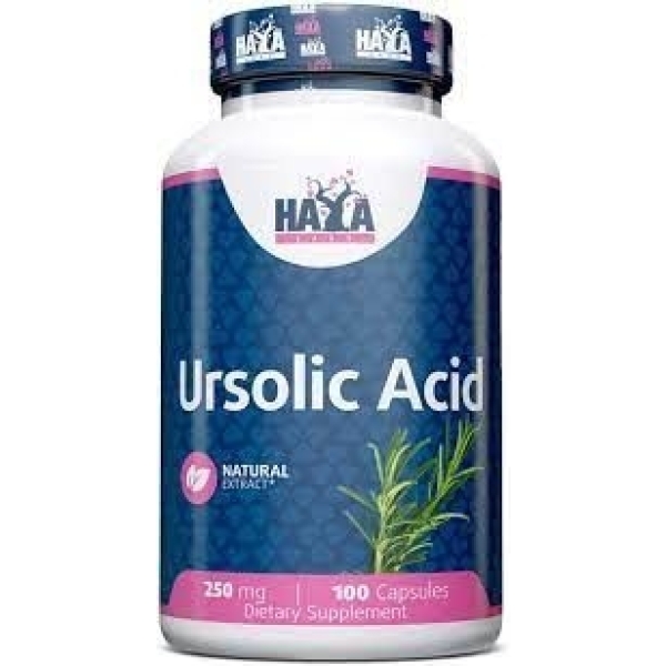 Haya Labs Ursolic Acid (Ursolio rūgštis (iš rozmarino lapų ekstrakto) 100 kaps.