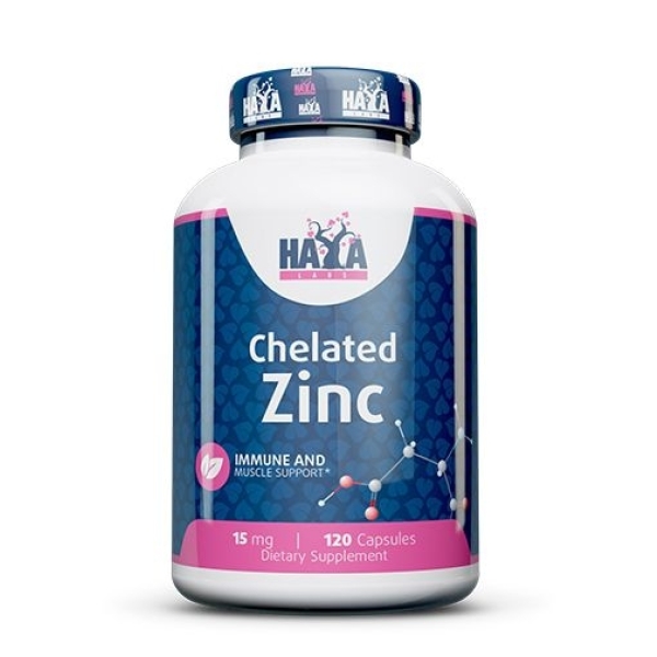Haya Labs Zinc (cinko aspartatas) 120 kaps.