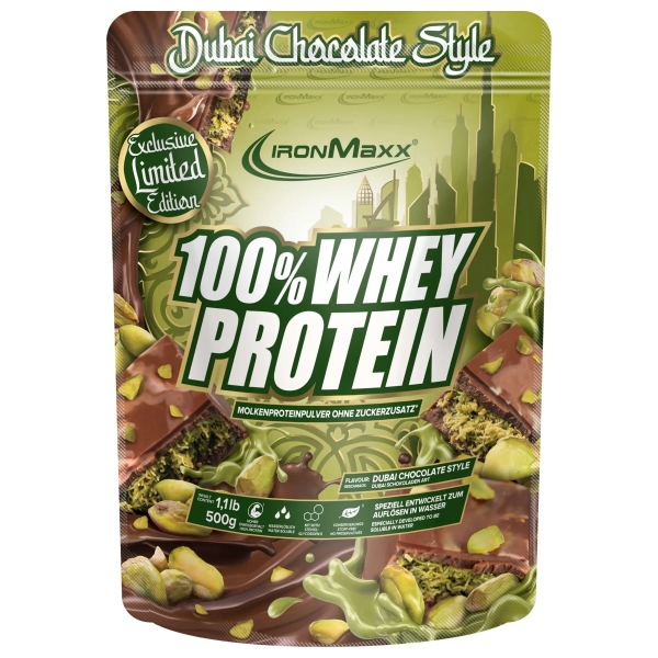 IronMaxx 100% Whey Protein (Dubai Chocolate Style) 500 g.